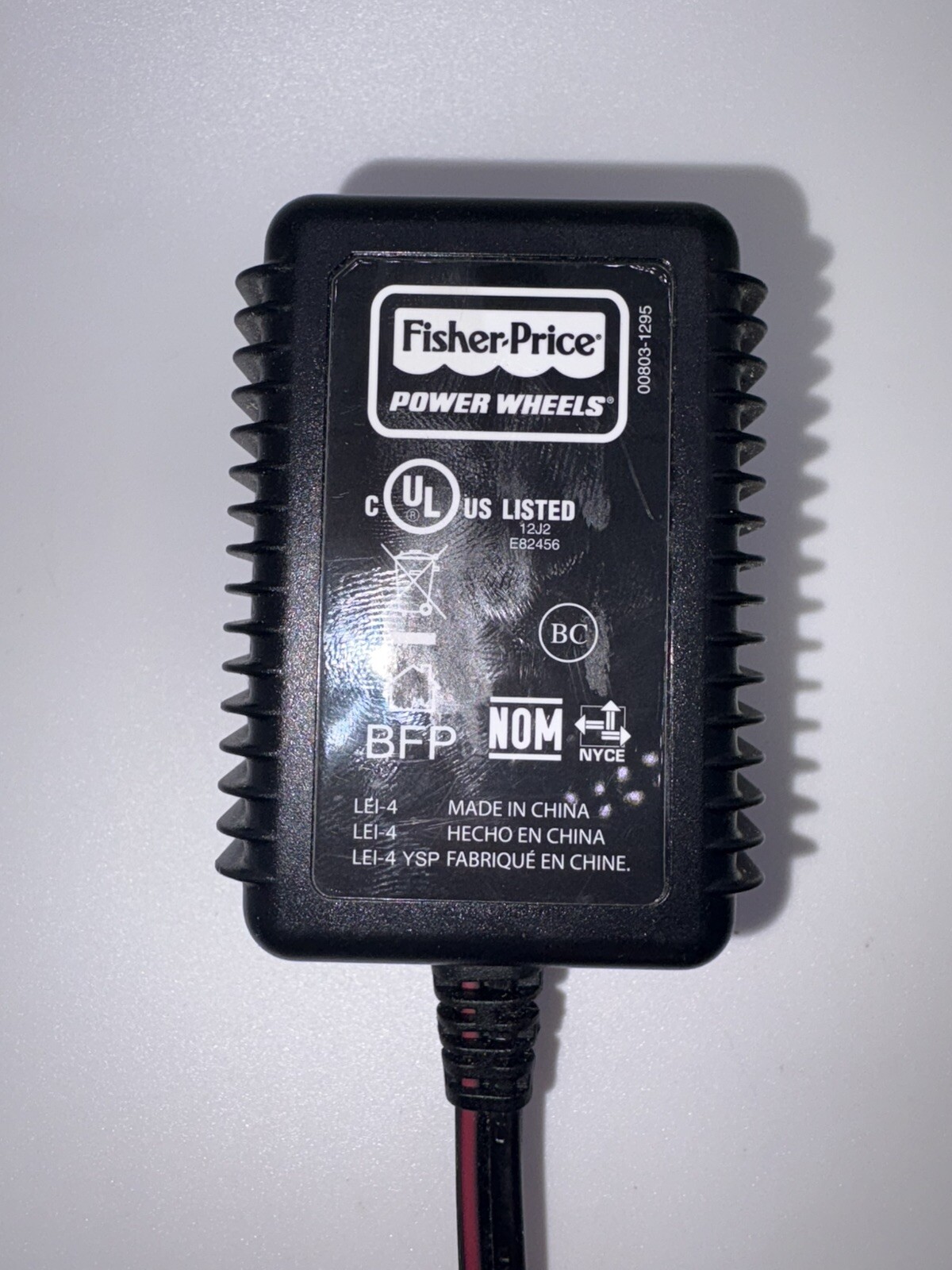 Fisher Price Power Wheels 00803-1295 6V Class 2 Battery Charger OEM Genuine