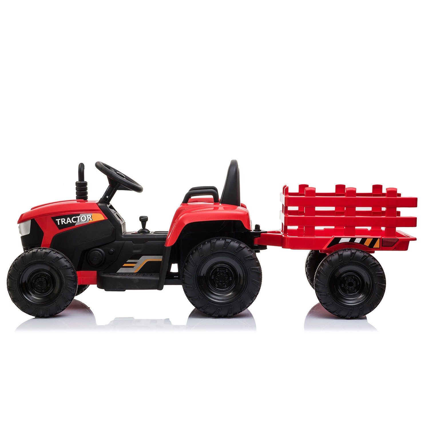 Kids Ride On Tractor with Trailer 12V Battery Powered Toy