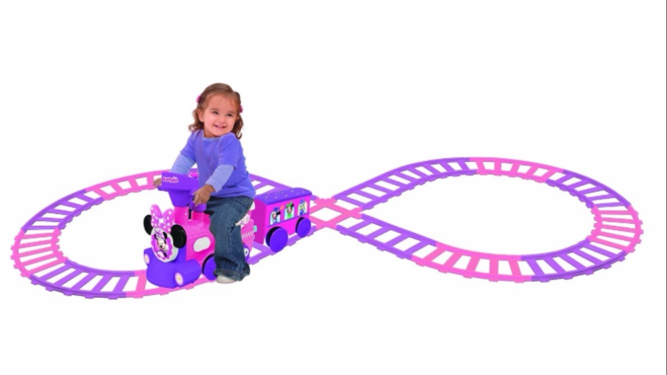 Kiddieland Disney Motorized Minnie Mouse Ride On Train W/ Track
