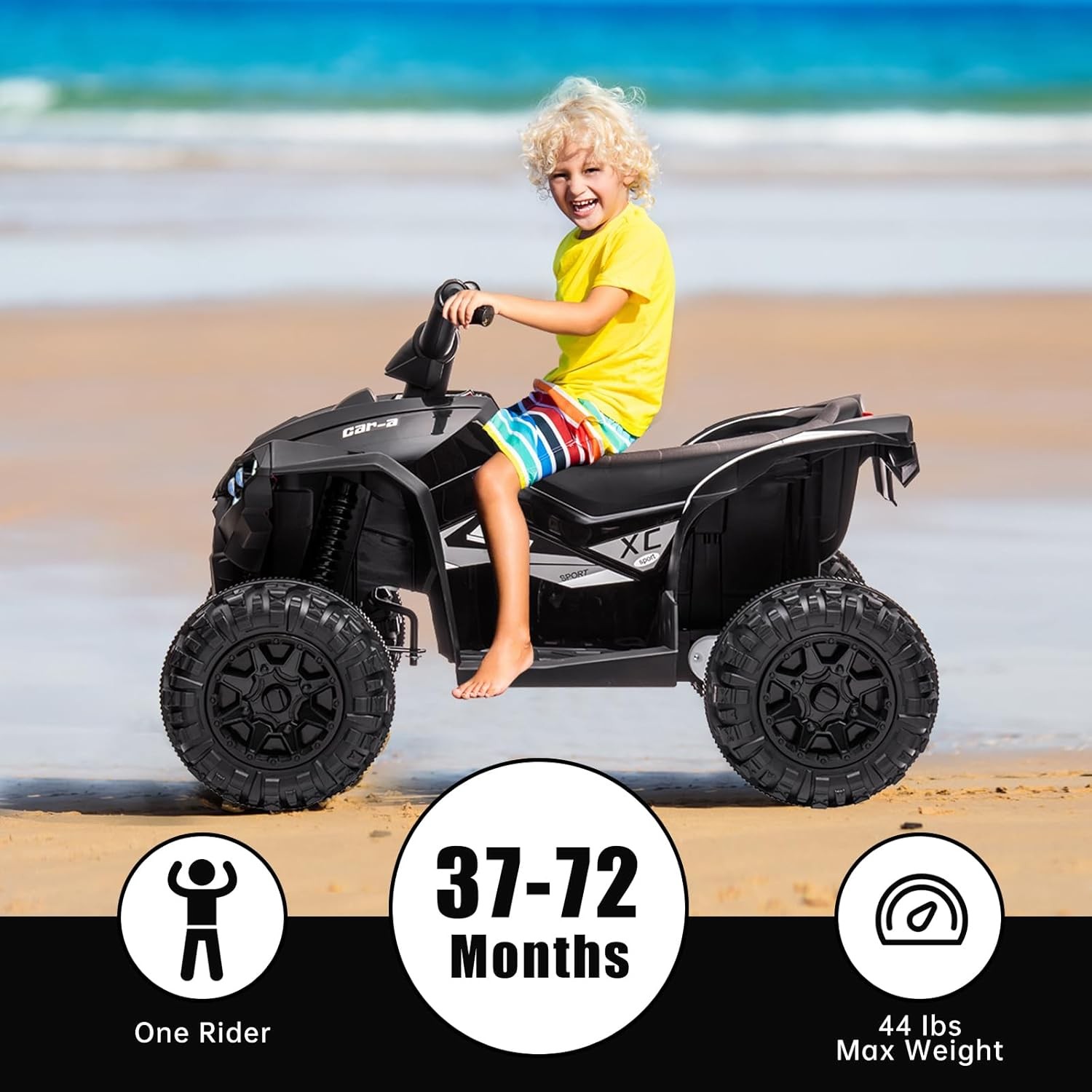 Garvee 12V Kids Ride On Car,4 Wheeler ATV Electric Vehicle Toy for Boys Girls