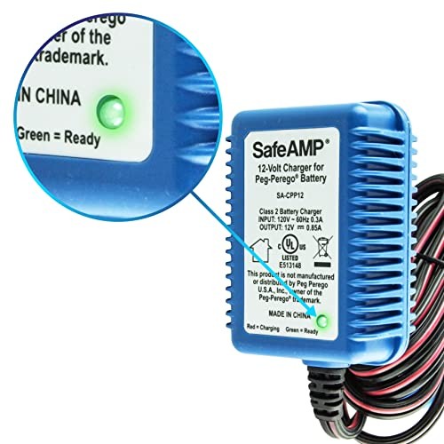 12 Volt UL Listed Battery Charger Compatible with Peg Perego 12V Battery for