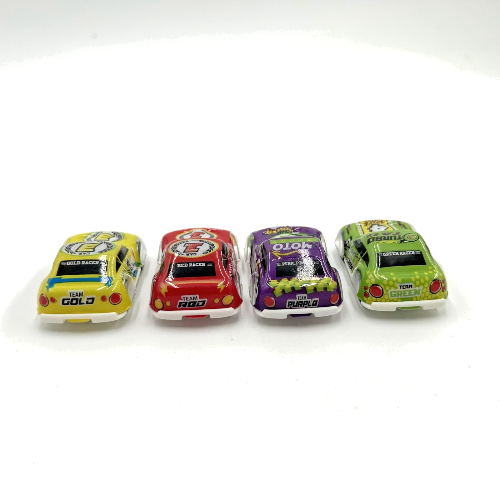 Speed Shotz Pull Back Race Car Lot of 4 Cars Toys Green Red Purple Gold