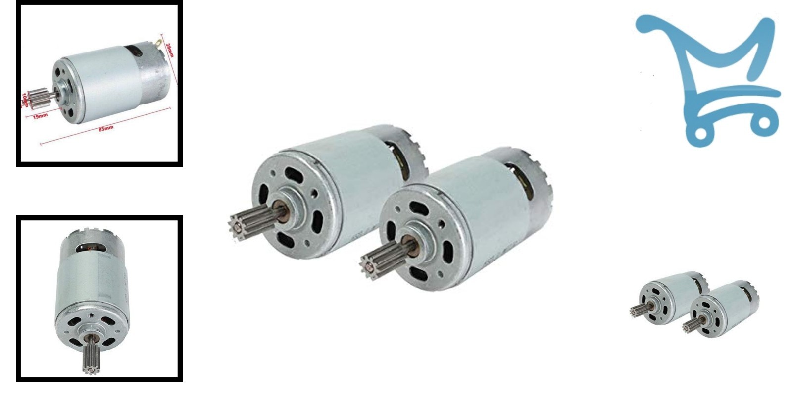Electric Motor 24V 35000RPM for Kids Ride On Car Replacement Parts