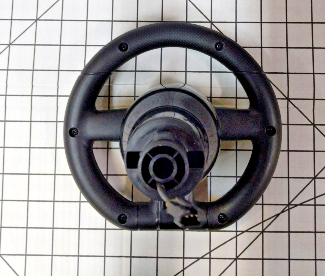 New Black and Yellow Steering Wheel for Kids Ride On with wires for Horn & Sound