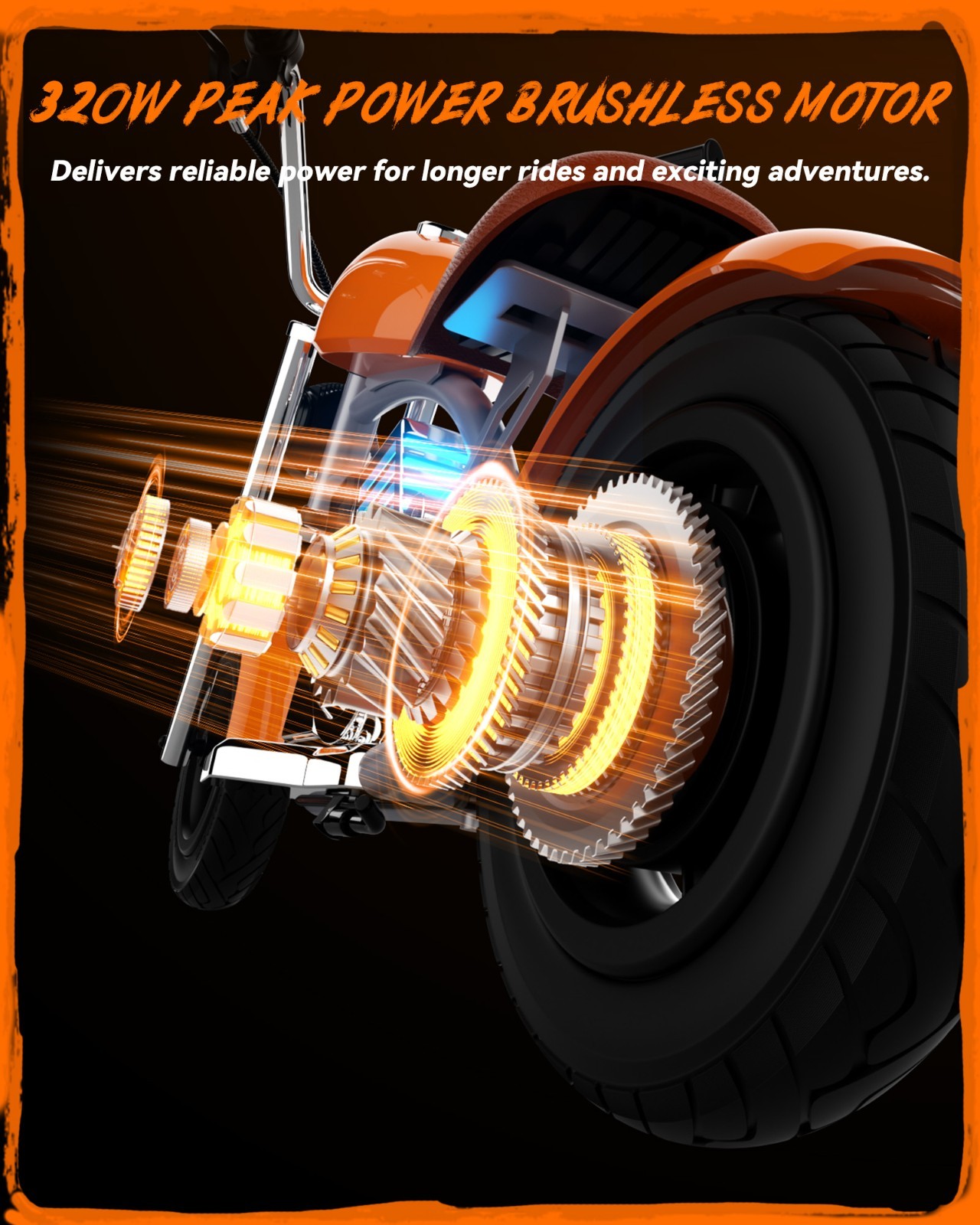 Electric Motorcycle with Ambient Lighting,Built-in Music 10 MPH 12inch tire