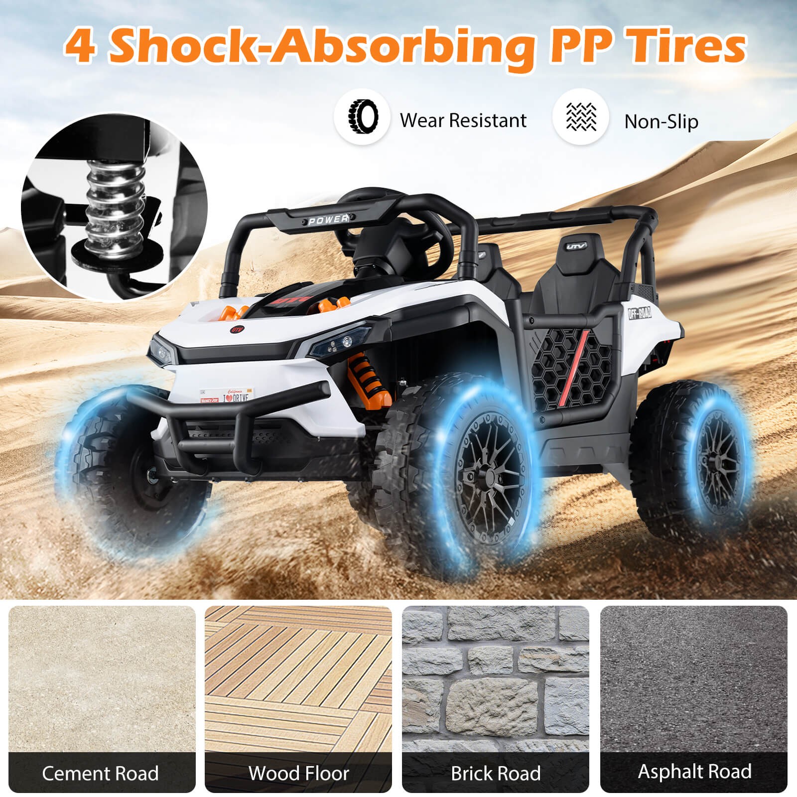 12V Kids Ride on Truck w/Parental Remote 3 Speeds & Reverse Forward Function