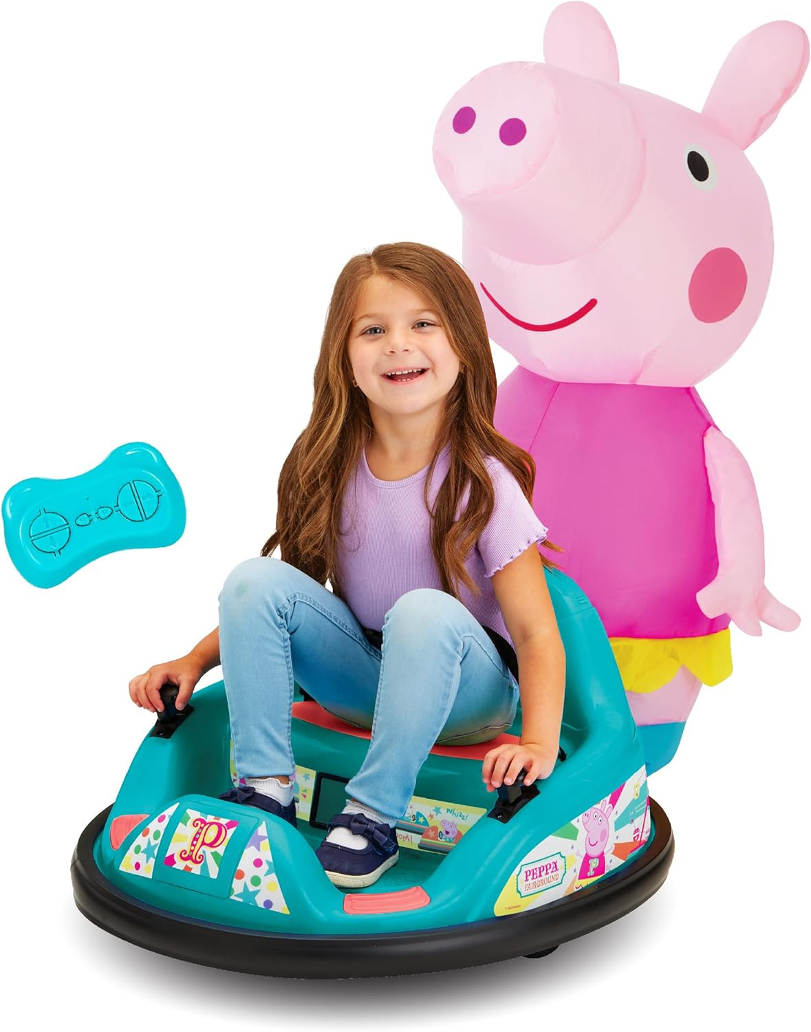 6V Peppa Pig Toy Toddler Bumper Car – Ride on Toddler Toy, Kids Electric Bumper