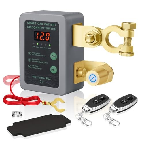 Remote Battery Disconnect Switch DC 12V 240A Anti-Theft Car Kill Switch