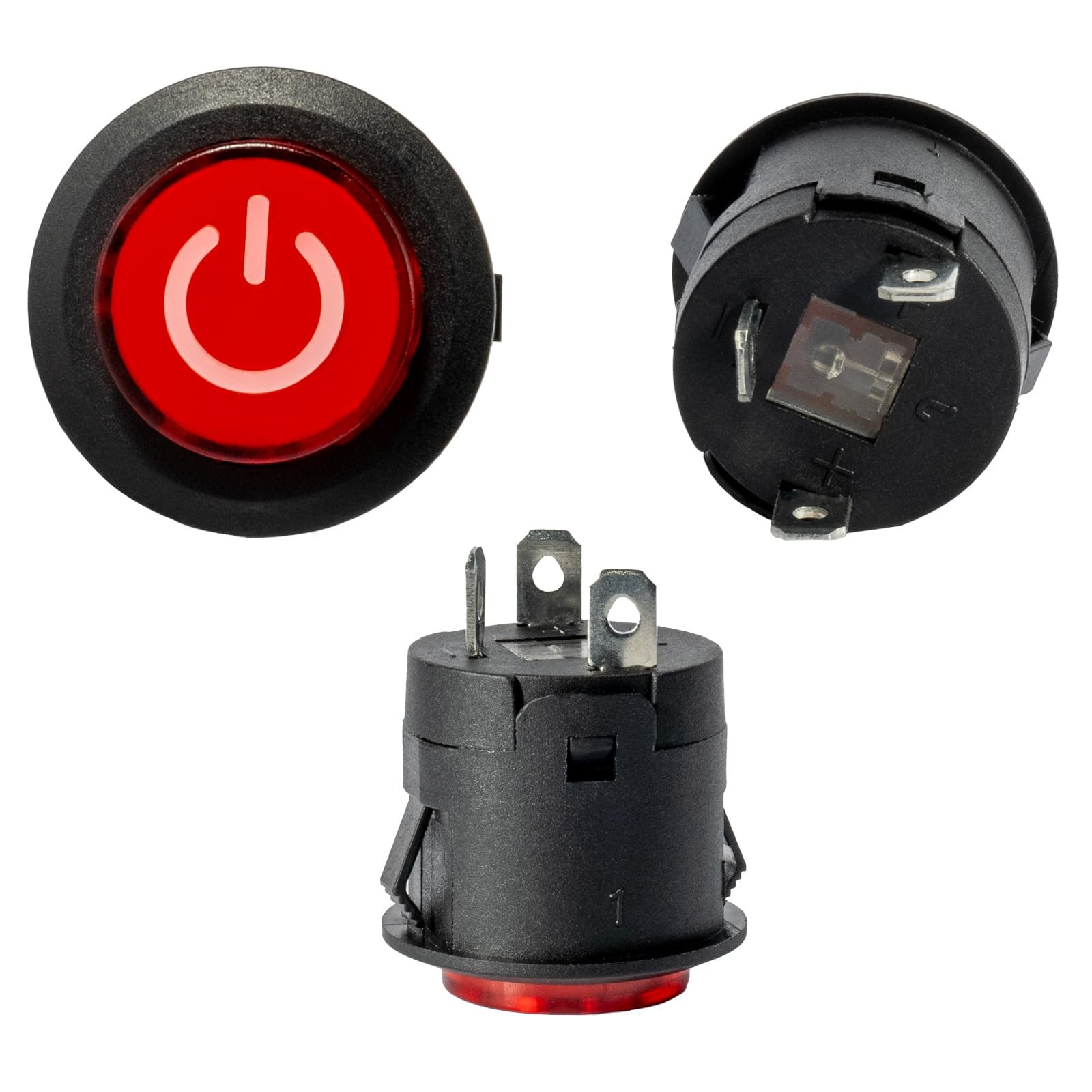 2pcs WEELYE 6V 12V Bumper Cars Push Button Red Circle Power Start Switch for …