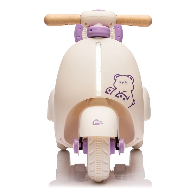 12V Kids Ride On Electric Motorcycle 3-Wheel Toddler Scooter w/ Parents Control