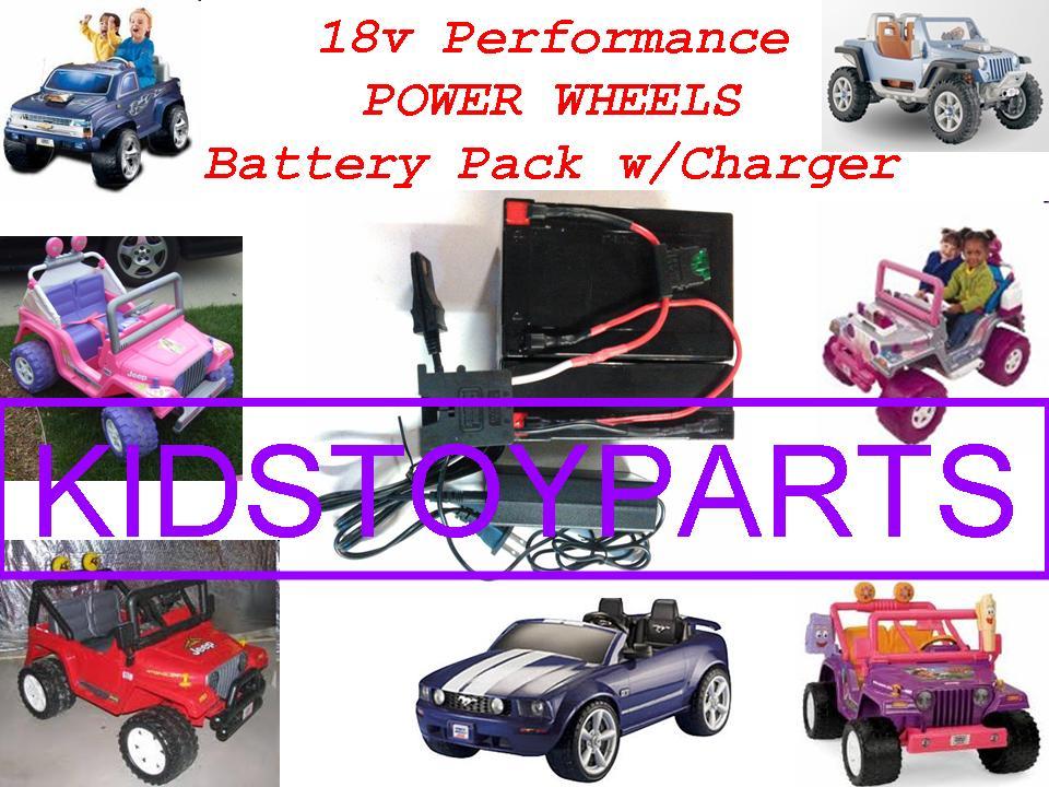 18 Volt Battery/Charger FOR12v Power Wheels Quads Cars Trucks & $20 CASH OPTION