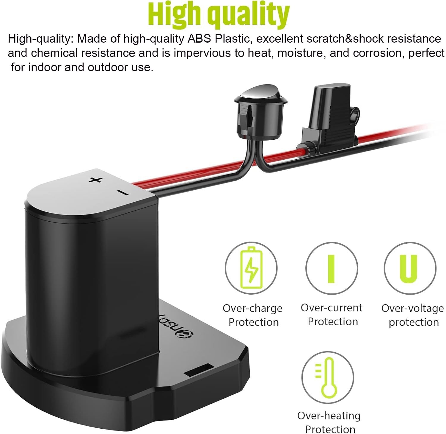 Power Wheel Adapter with Fuse&Switch, Secure Battery Adapter for 18V ONE+ Lit…
