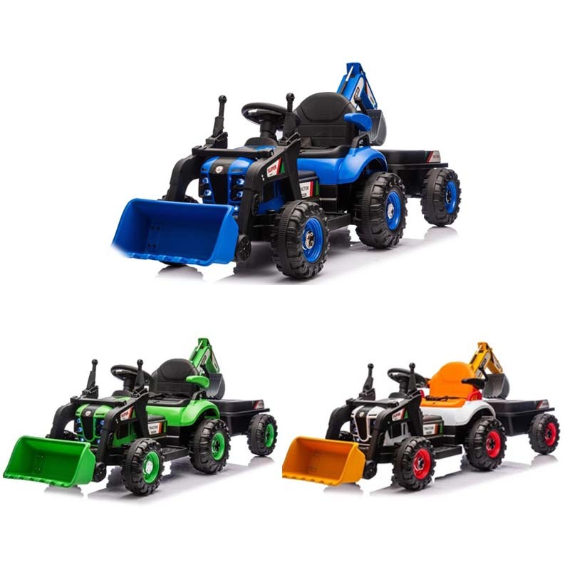 24V Kids Ride On Electric Tractor Car 4-in-1 Construction w/Parents Control