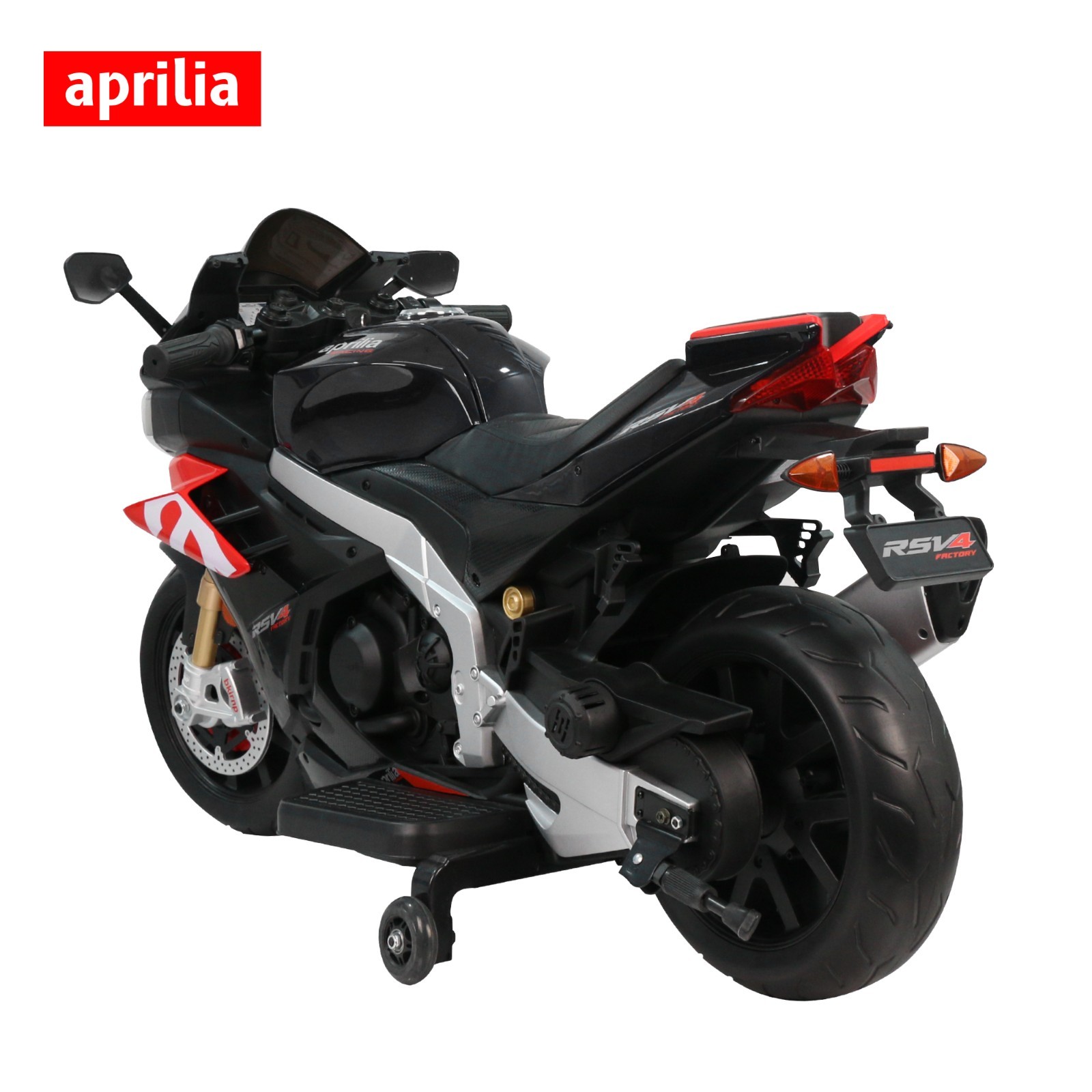 Aprilia 24V Kids Electric Motorcycle 6mph Dirt Bike Ride on Toy w/ Bluetooth MP3