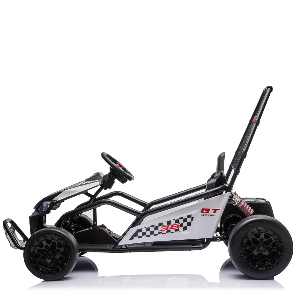 24V Electric Kids Go Kart Ride on Car Drift Car Roll Cage Harness for Age 6-12