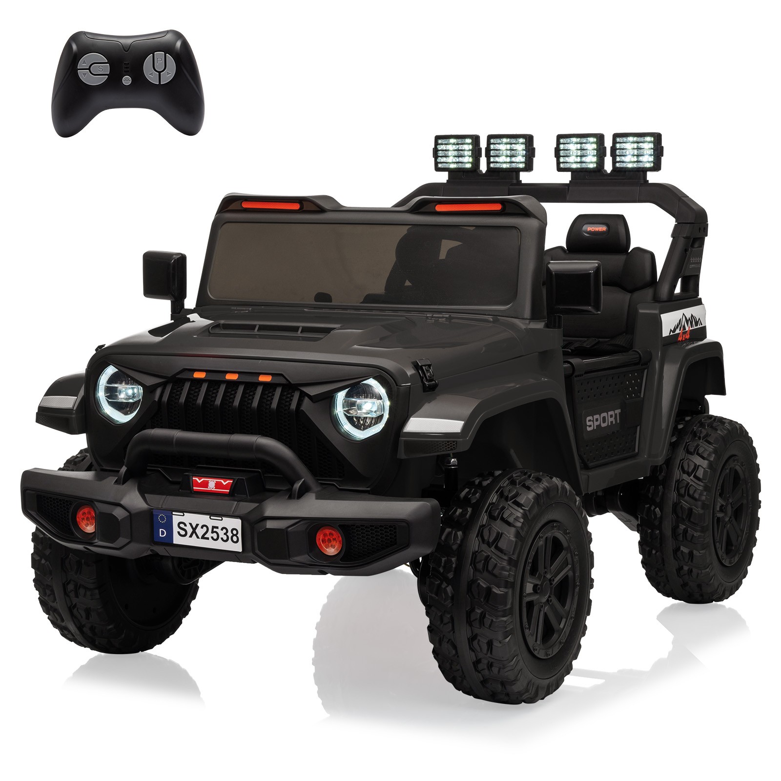 24V 4WD 2 Seater Kids Ride On Truck Electric Car with Remote Control Bluetooth