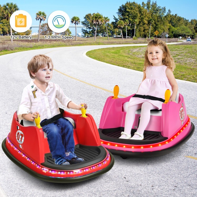 12V Battery Electric Toddler Ride On Bumper Car Gift Kids With 2 Driving Modes
