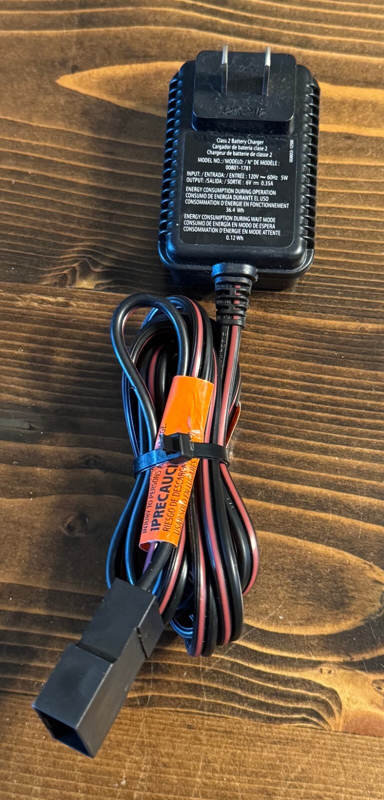 Fisher Price OEM POWER WHEELS 6 Volt 6V Class 2 Battery Charger 00801-1781