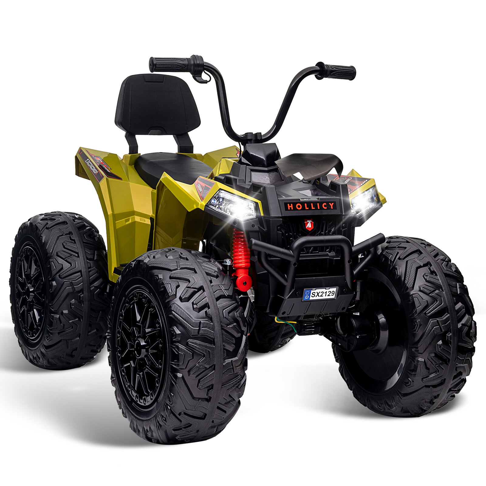 24V Kids ATV Ride on Car 4WD Quad Electric Vehicle w/EVA Tire Accelerator Handle