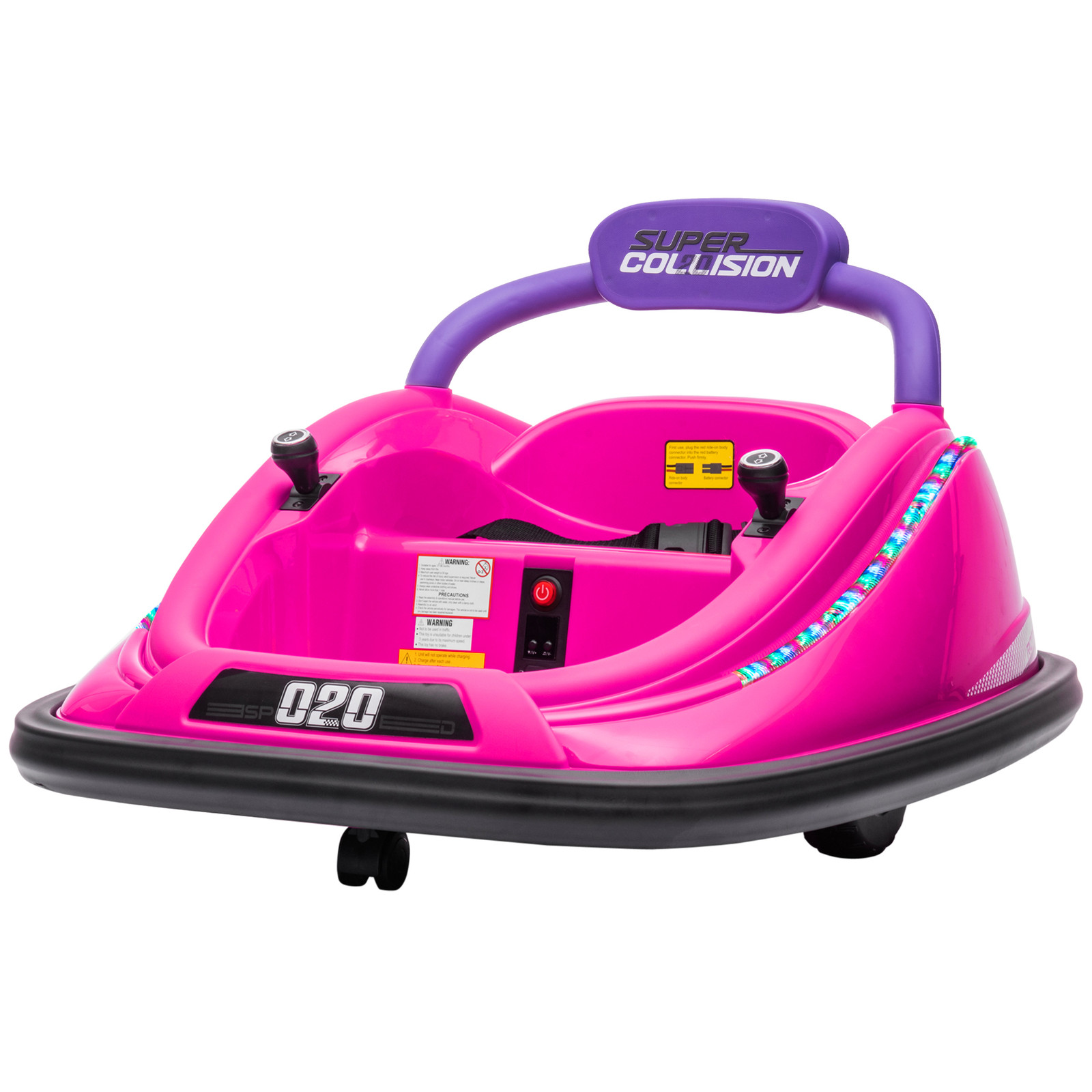 12V Bumper Car for Kids Ride-On Toy w/ Parent Remote Control, Black
