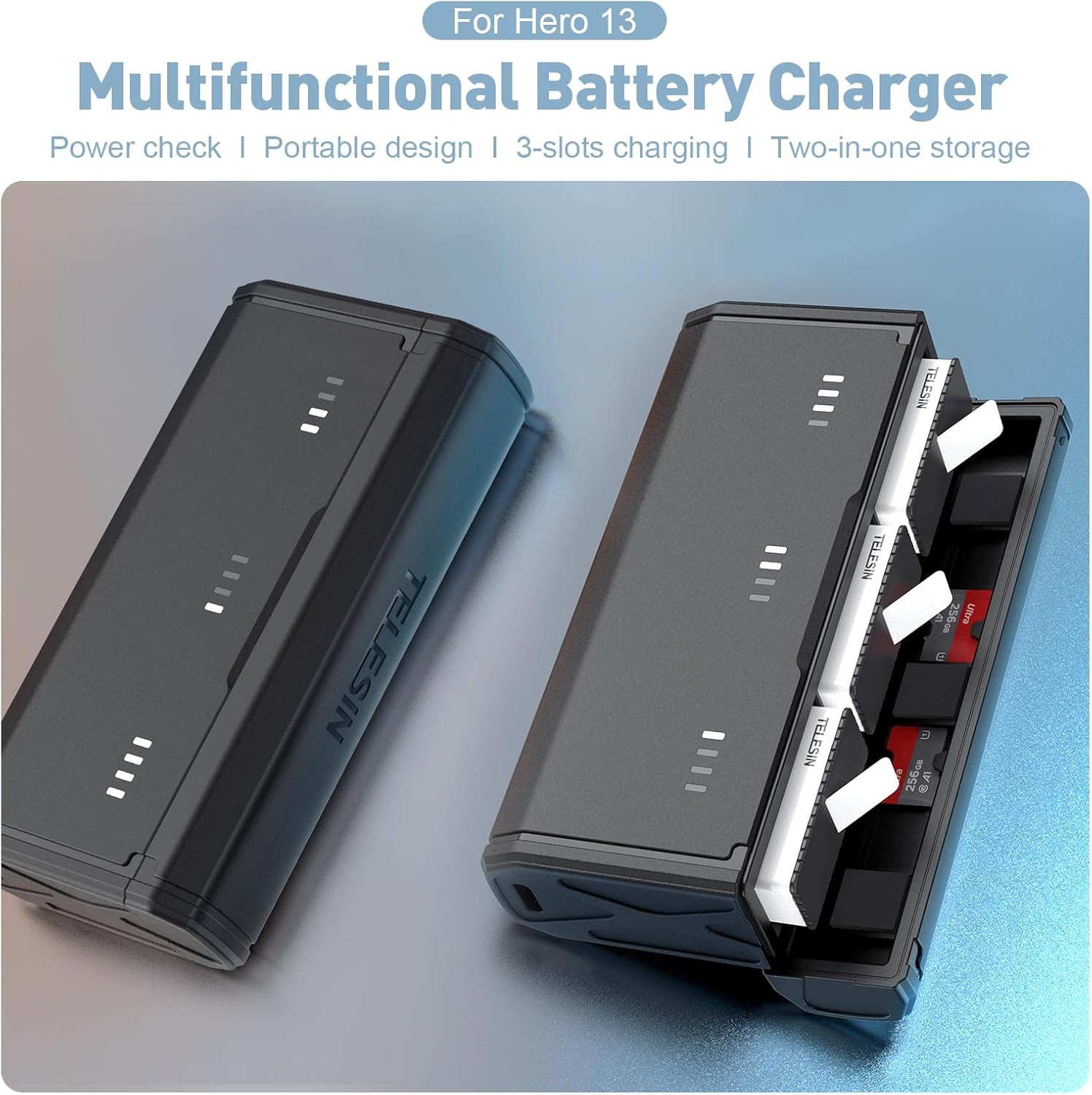 Enduro Battery Charger with Smart Power Indicator and Side Charging