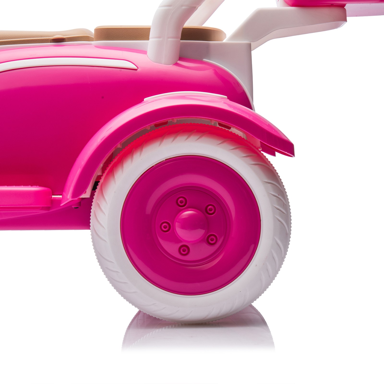 12V Two Motors Kids Ride On Level Up Two-seater 3 Wheel Toy for Kids 3-6 Rose