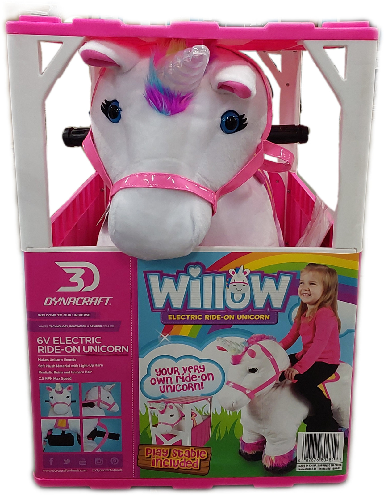 Dynacraft Stable Buddies Willow Electric Ride-On Unicorn 3-7 Years