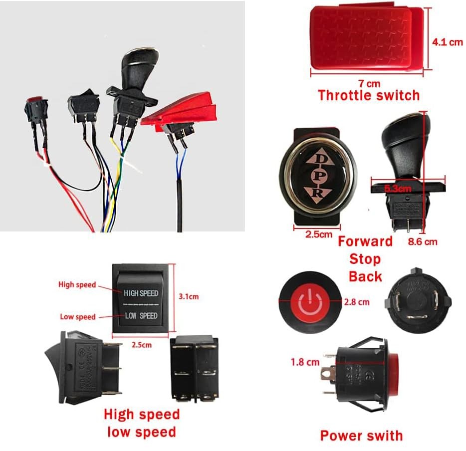 24 Volt DIY Wires Harness Conversion Kit for Kid’s Ride On Toys Car,2.4G Set