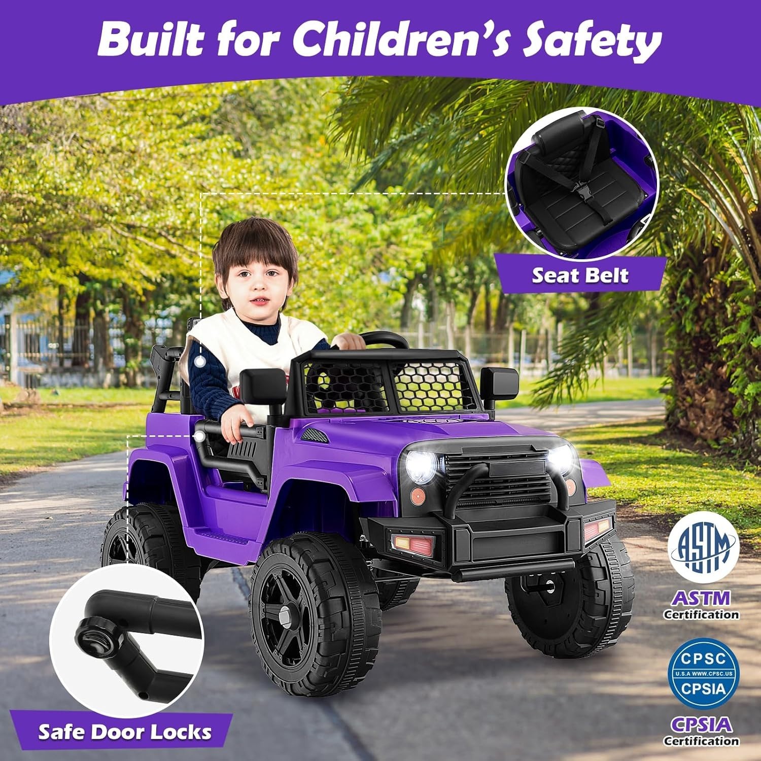 Stylish 12V Electric Ride On Truck for Kids – Remote Control & Spring Suspension