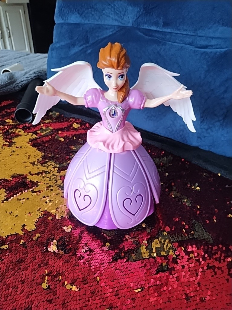 Dancing Angel Lighting Music Rotate Beautiful Doll Robot Toy Best Gift For Girls