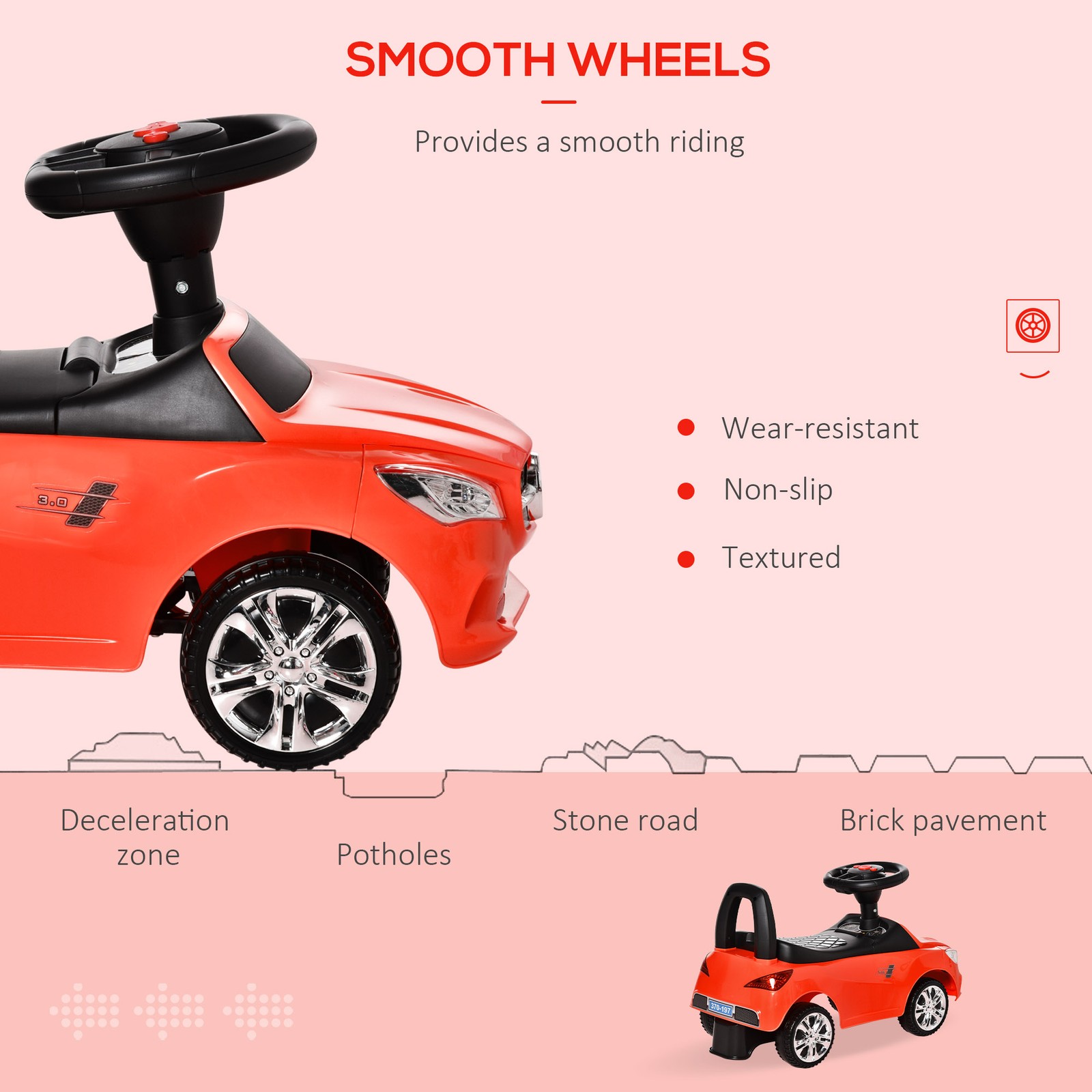 Ride on Sliding Car Baby Ride On Horn Music Working Lights Storage No Power