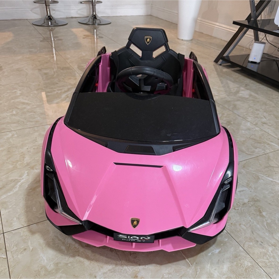 Lamborghini Sian Pink Battery Operated Ride-On Toy Car for Kids 3-7 Years