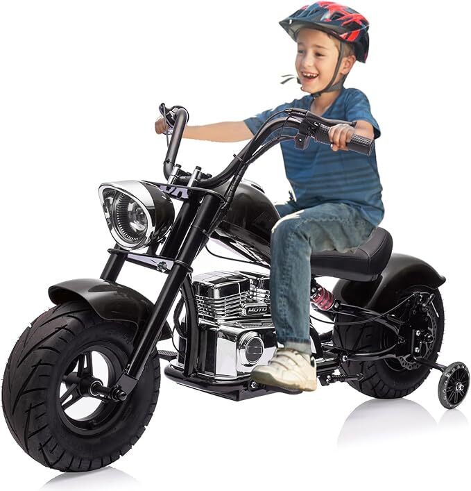 Kids Electric Off-Road Dirt Bike 36V Motorcycle with Top Speed of 16.5 Mph LED