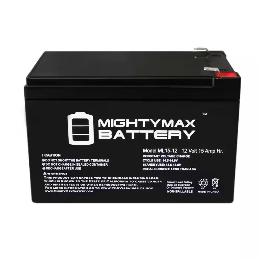 12V 15AH F2 Replacement Battery for Peg Perego John Deere Gator