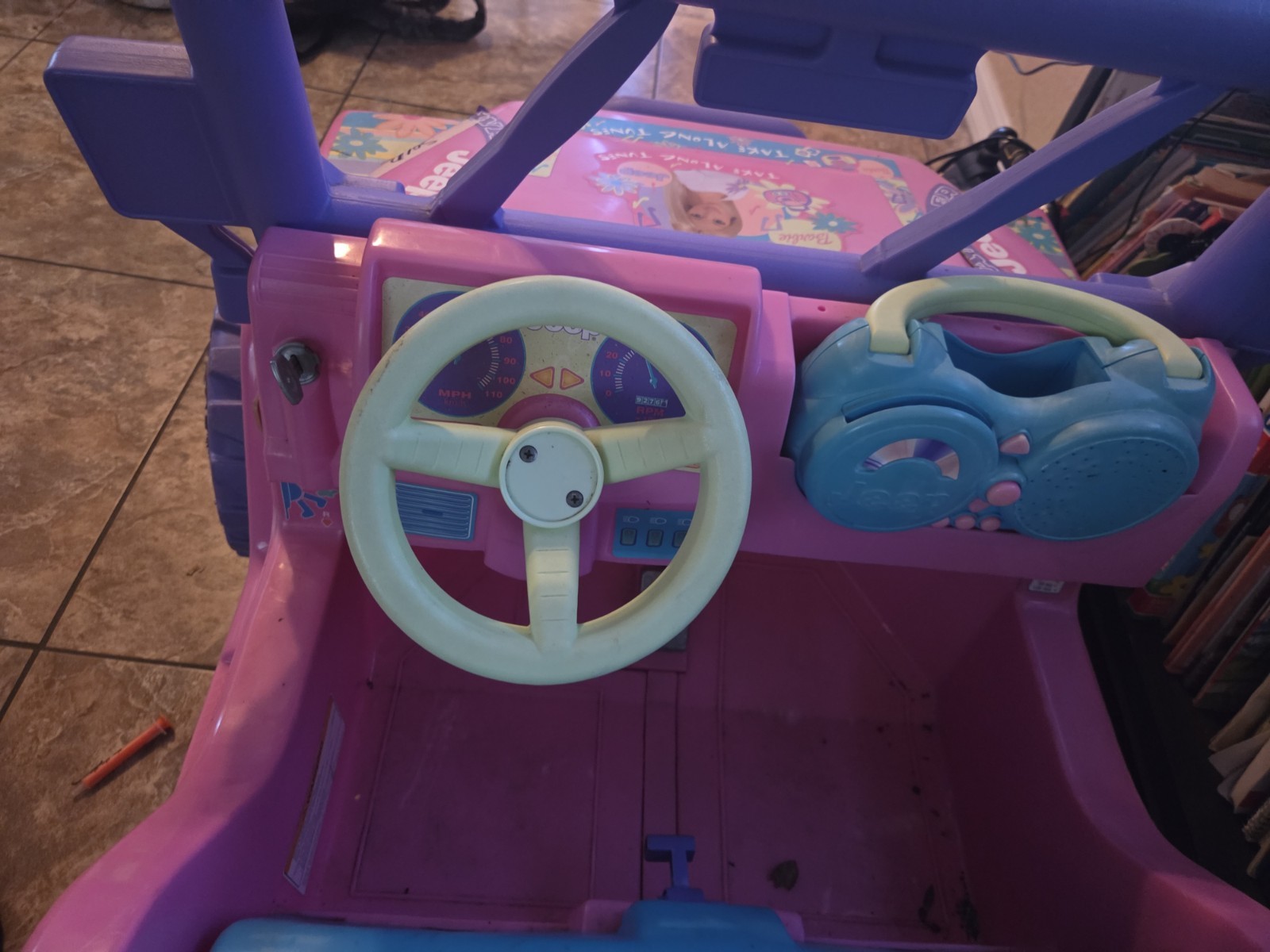 Barbie Jeep Power Wheele -Needs Battery