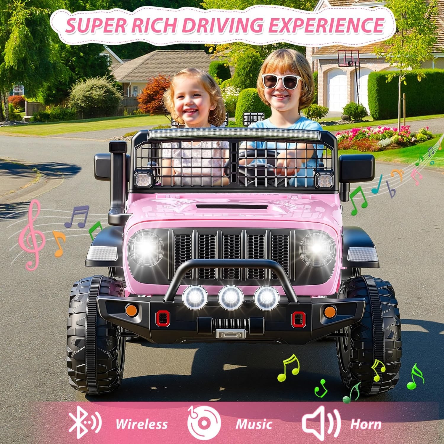 24V Ride on Car for Kids Electric SUV w/Remote Control, 2x200W Motor Bluetooth