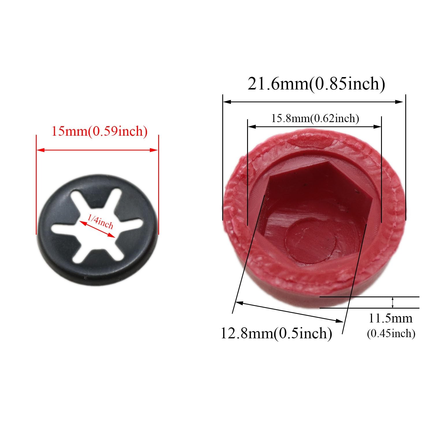 Hub Cap Replacement Compatible with Popular Red Wagon Brand, Steel & Wood Wagons