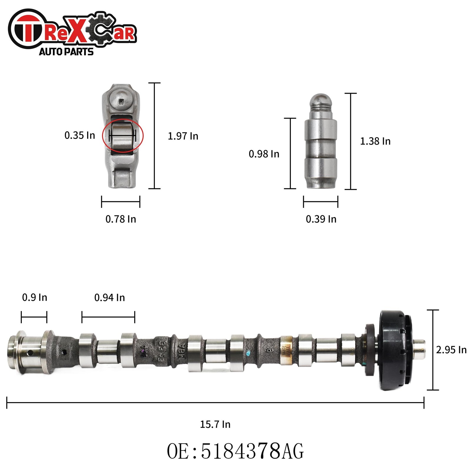 5184378AG Right Side Exhaust Camshaft For 2011-2016 Dodge RAM 1500 Promaster …
