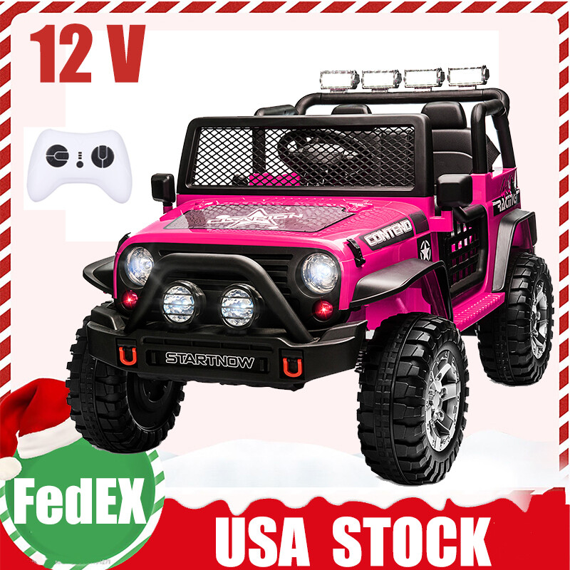 12V Kids Ride On Car Jeep 2 Seater Electric Vehicle Toy Truck w/Remote Control