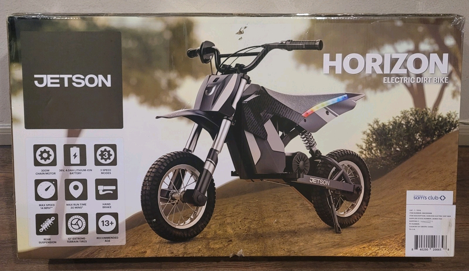 Jetson Horizon Kids Electric Dirt Bike 36V 4.0AH Lithium-Ion Battery New 30mins