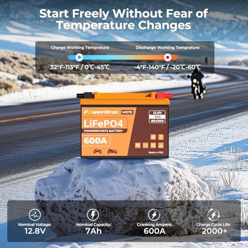 Lithium Motorcycle Battery, 600A Lithium LiFePO4 Motorcycle LiFePO4 MS70