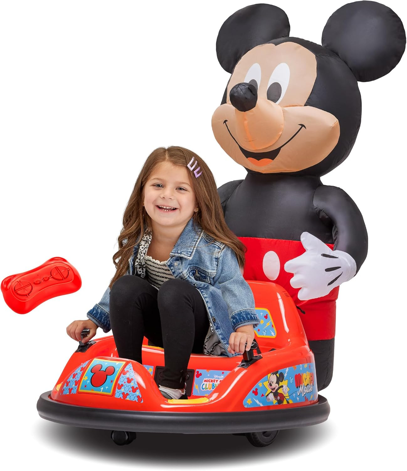 6V Mickey Mouse Toys Toddler Bumper Car – Ride on Toddler Toy, Kids Electric Bum