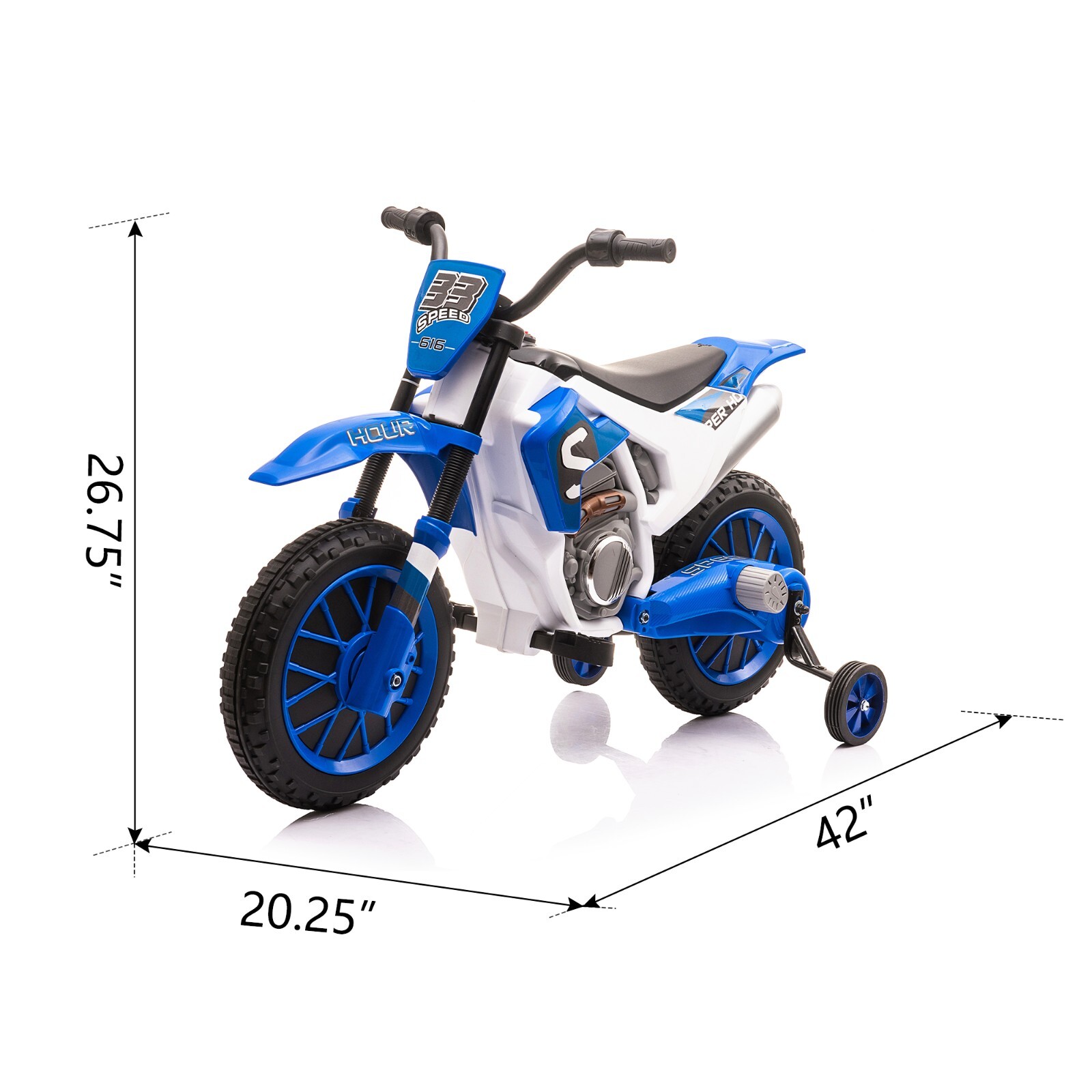 TOBBI 12V Kids Motorcycle Dirt Bike Electric Motorcycles Ride on Toys Motorbike
