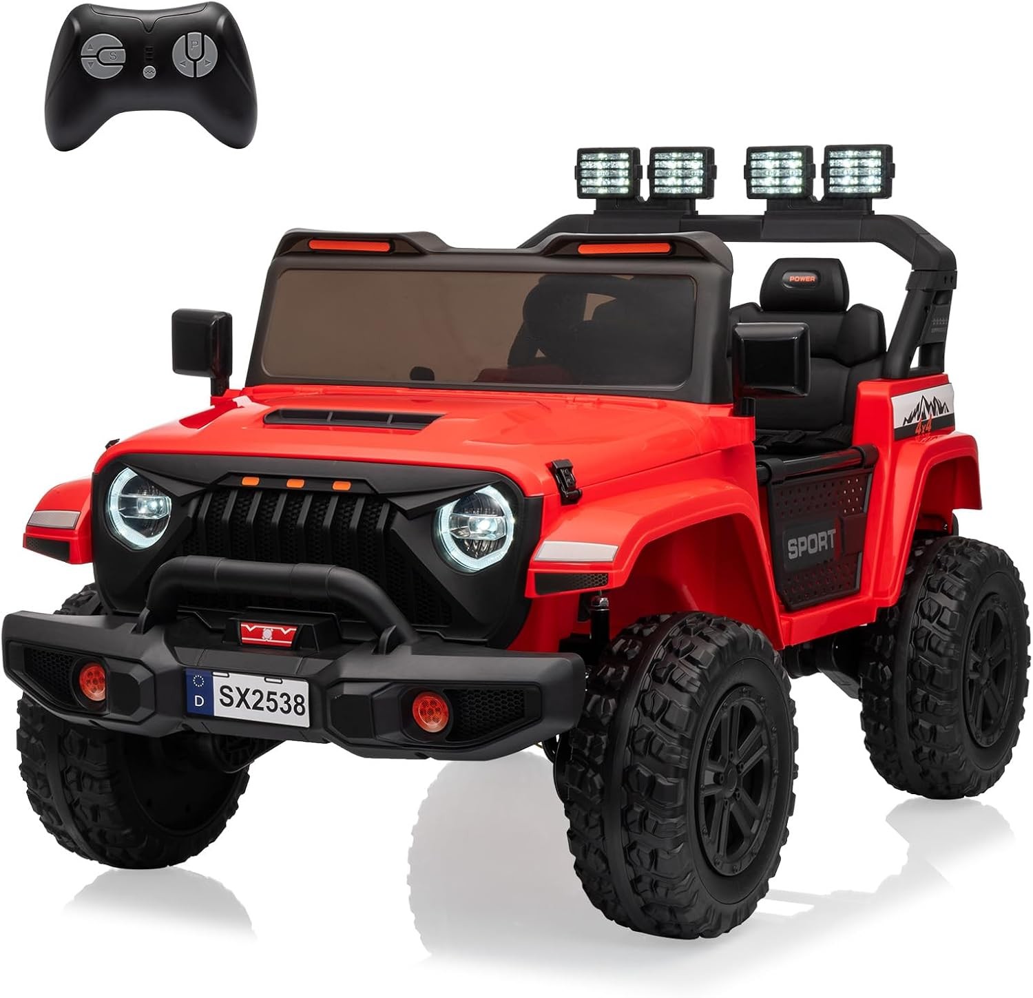 24V Powered Battery Truck 2 Seater Kids Ride On Car w/ Parent Remote Control