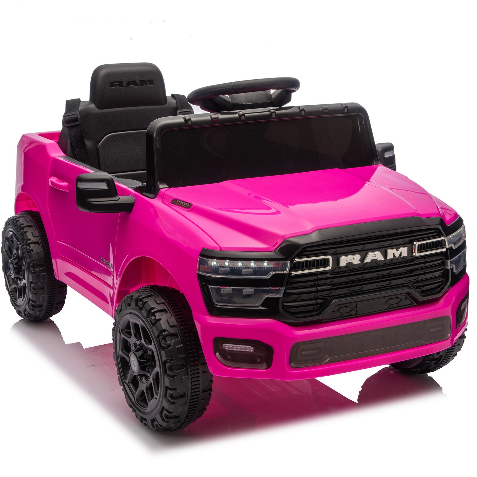 Licensed Dodge RAM 3500 Kids Ride On Truck Car 12V 4.5Ah LED Music Parent Remote