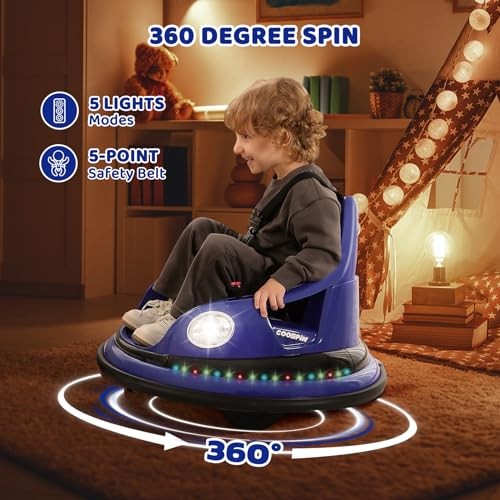 Blue Bumper Car – 1.9MPH Max – 12V Electric Car for Kids – Remotetooth – Blue