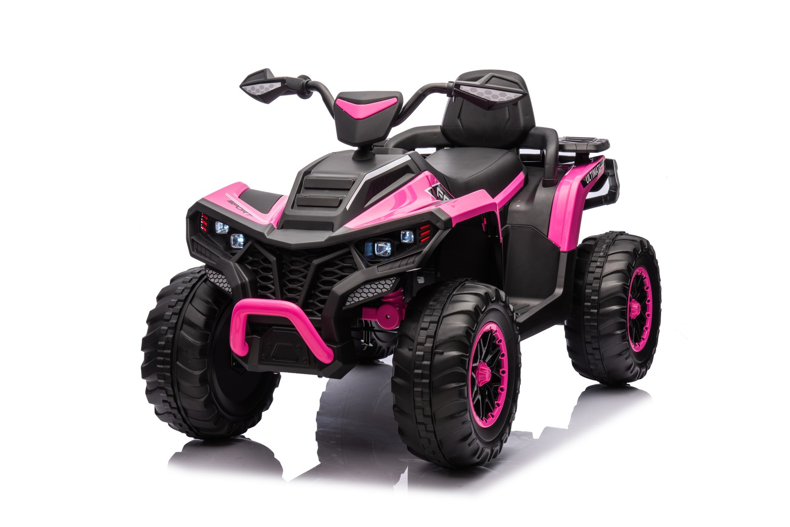 Kids ATV 4 Wheeler 24V Electric ATV Ride On Toy W/ 2-Seater 6 Mph Max Speed-Pink
