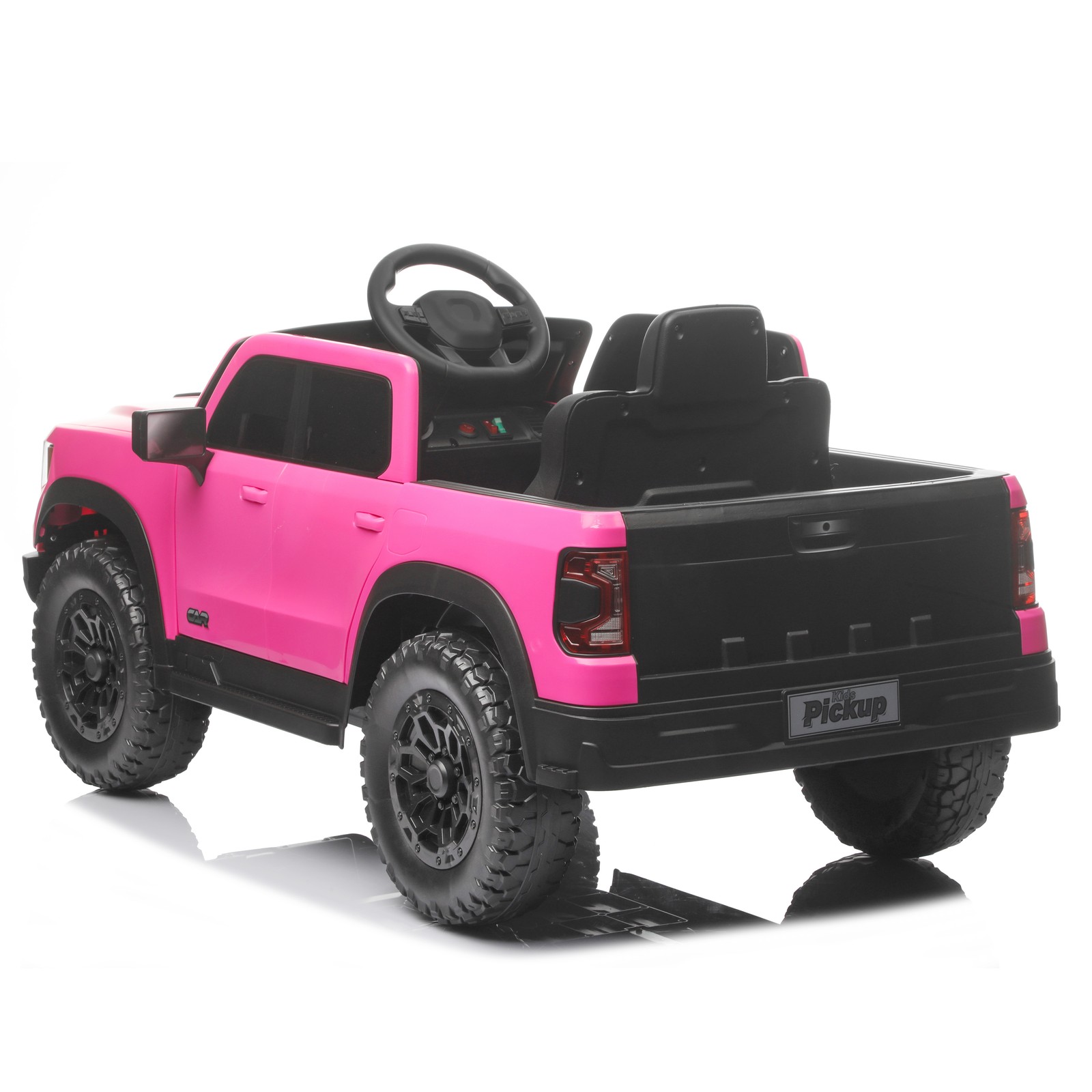 12V Kids Ride-On Car Remote Control, 4-Wheel Shock Absorption 3-6 Years Pink