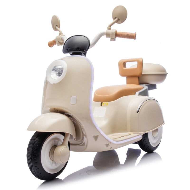 12V Kids Ride On Three-Wheel Electric Motorcycle W/Bluetooth Music For 3-6 Years