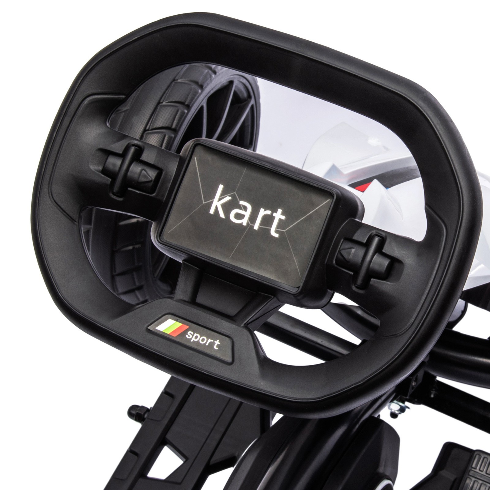 12V Electric Go Kart for Kids w/ Adjustable Speed, White